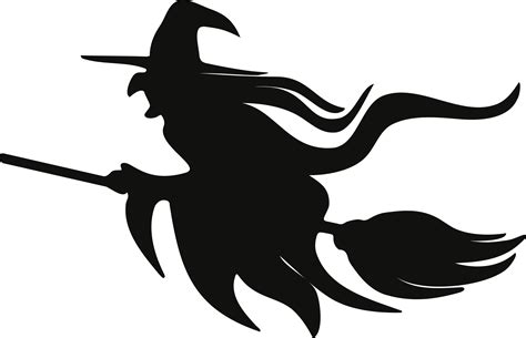 Black magic witch silhouette